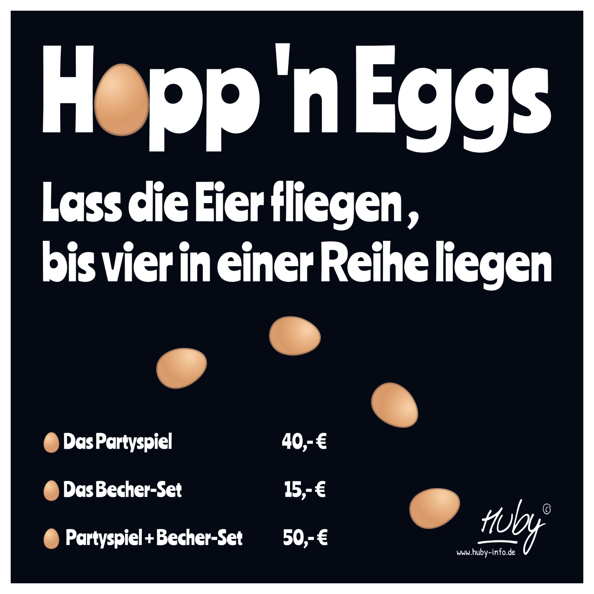 'Hopp 'n' Eggs' Preistabelle